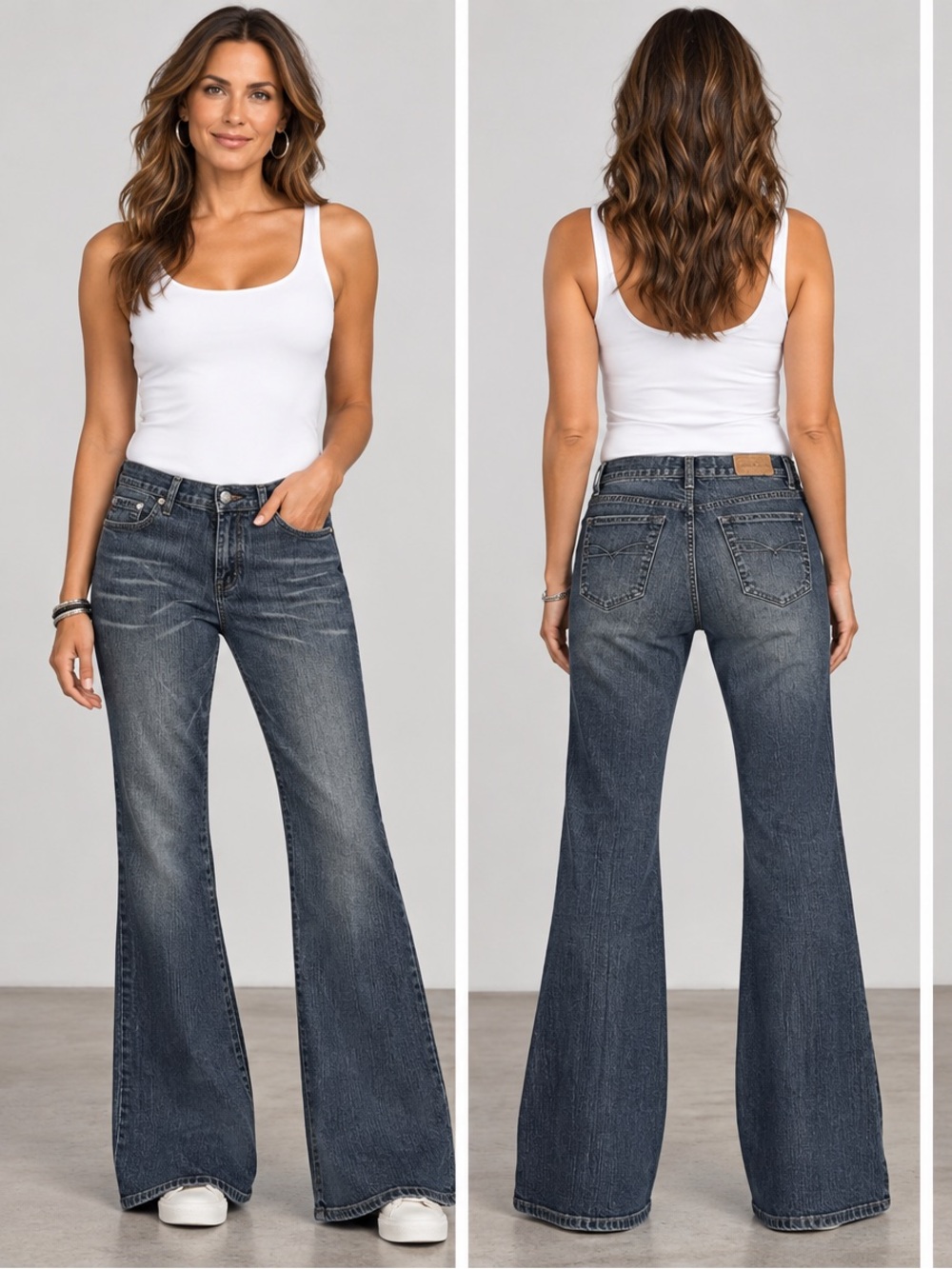 Z. Cavaricci Dark Blue Flare Jeans